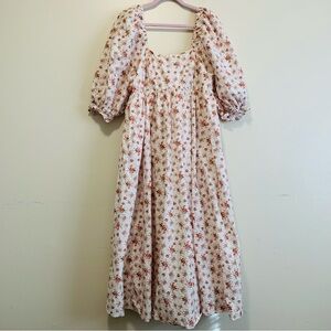 Arula Delilah cotton floral cottage core maxi dress size 0x